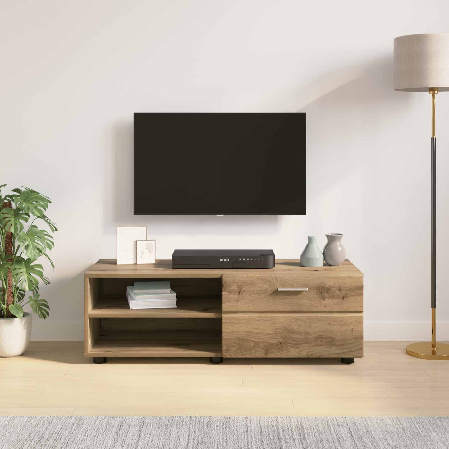 vidaXL Wooden Cabinet 100.5 x 39 x 30 cm Artisan Oak Engineered Wood 4