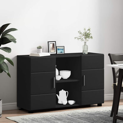 vidaXL Sideboard FLORIN 88.5 x 30.5 x 55.5 cm Black Engineered Wood 4