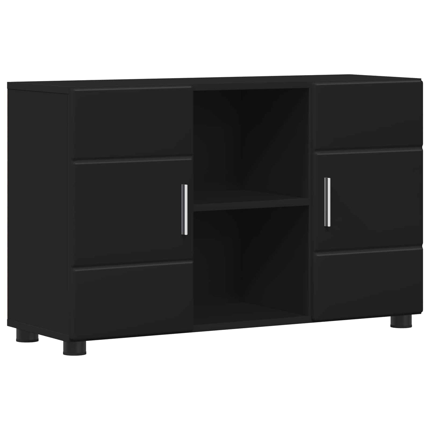 vidaXL Sideboard FLORIN 88.5 x 30.5 x 55.5 cm Black Engineered Wood 2