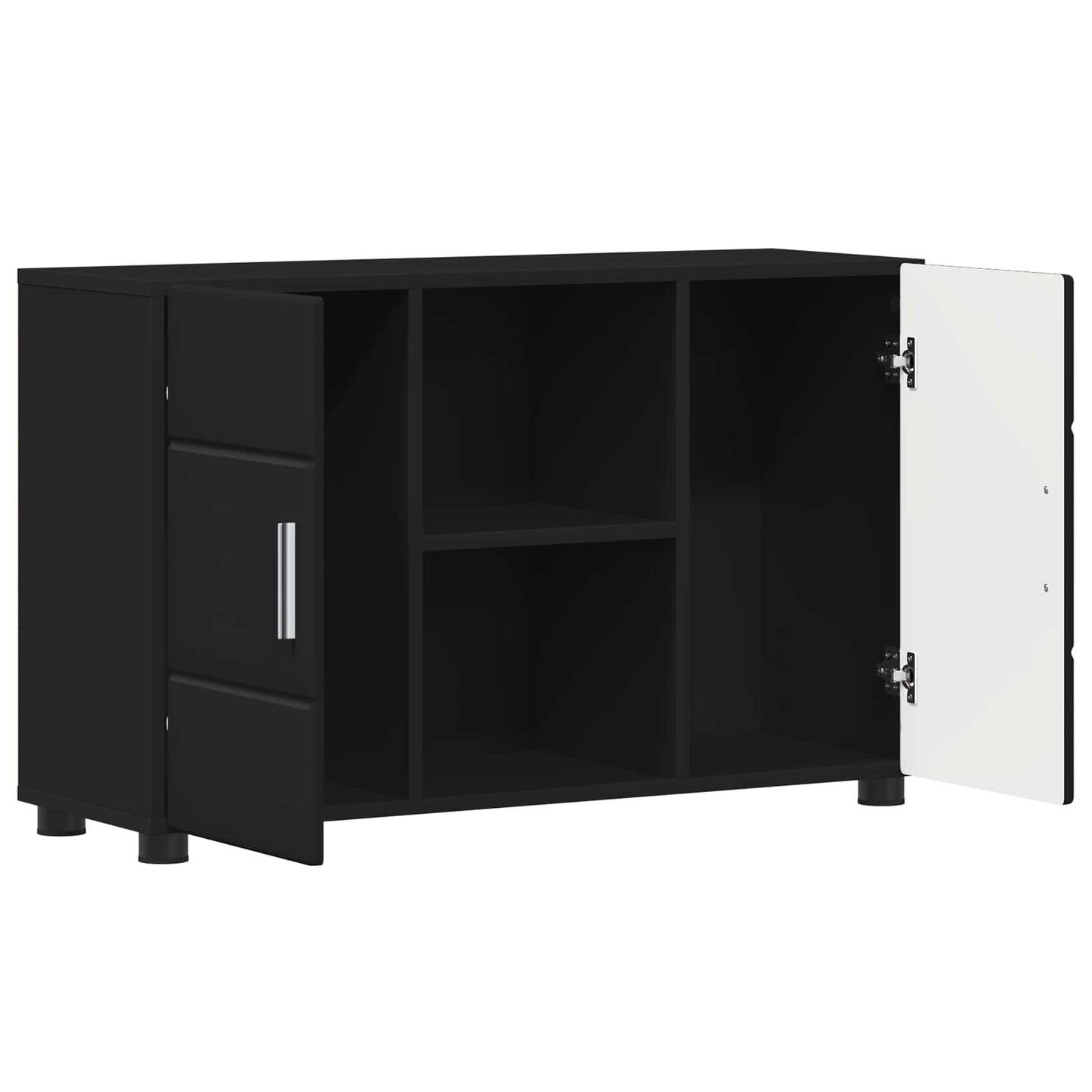 vidaXL Sideboard FLORIN 88.5 x 30.5 x 55.5 cm Black Engineered Wood 5