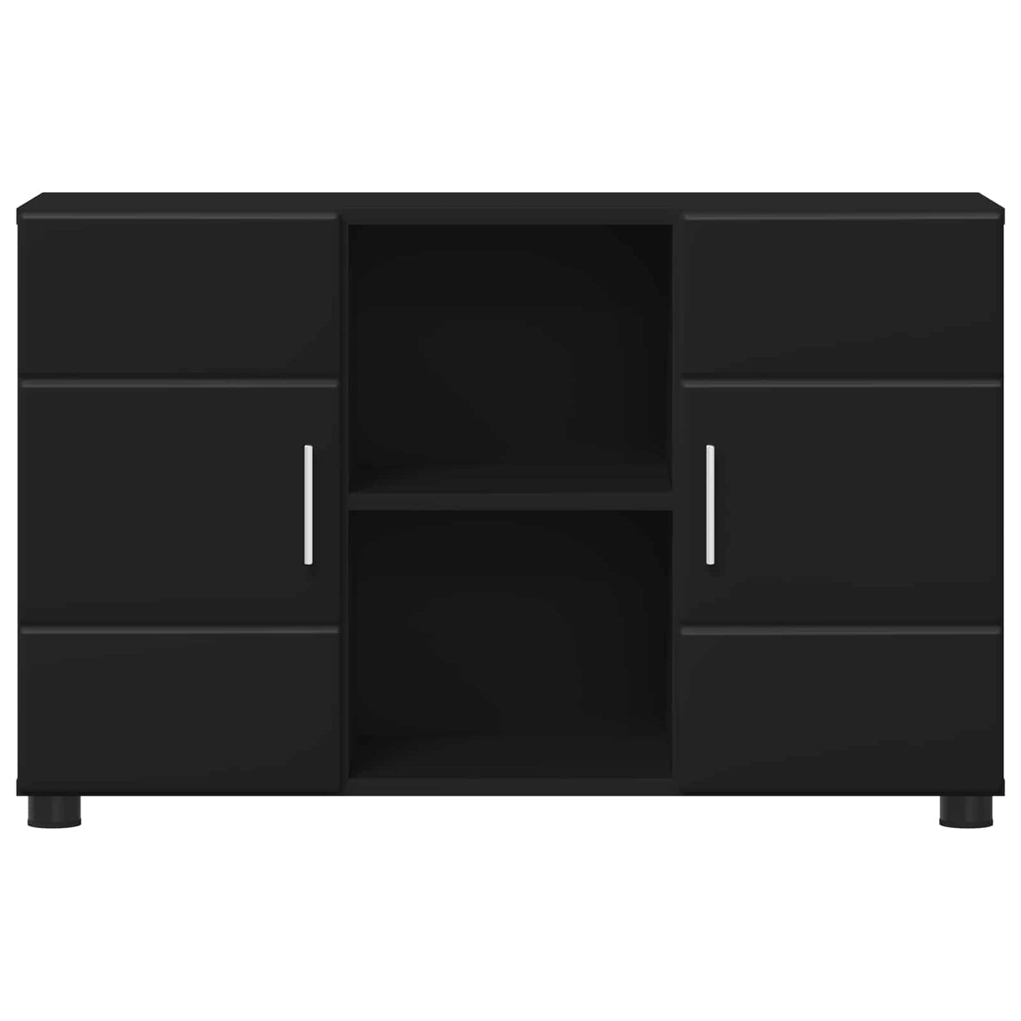 vidaXL Sideboard FLORIN 88.5 x 30.5 x 55.5 cm Black Engineered Wood 6