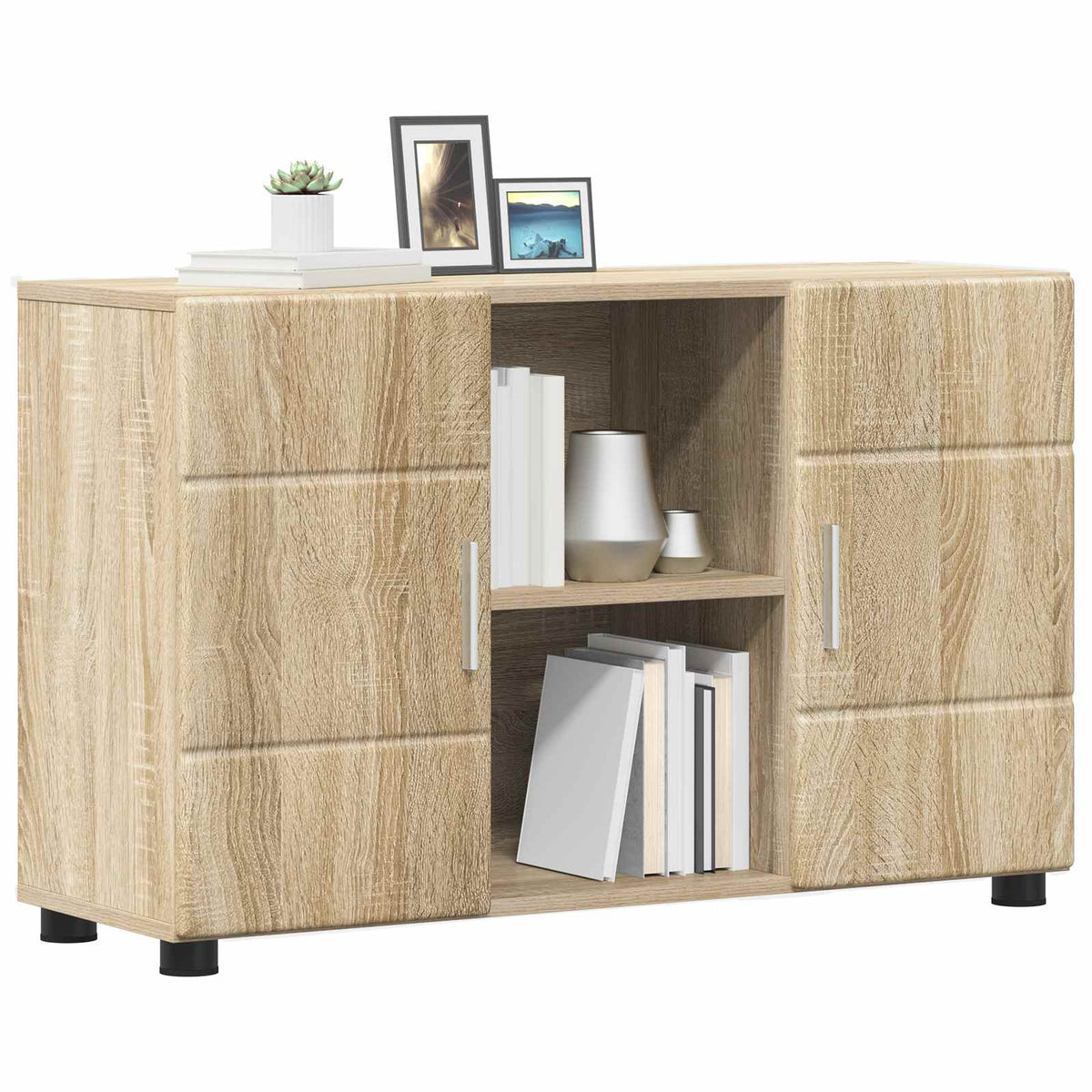 TV Cabinet Set FLORIN 3 pcs 150 x 39 x 30 cm Sonoma oak Sideboard with 2 doors