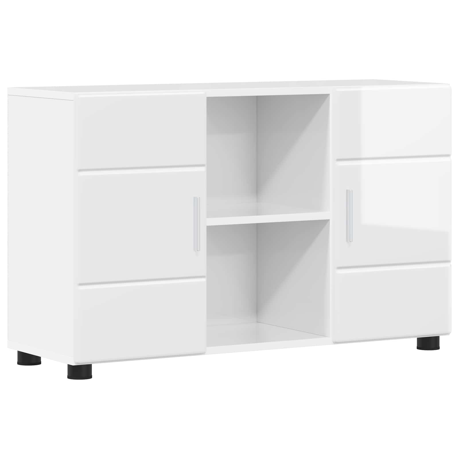 vidaXL Sideboard FLORIN 88.5 x 30.5 x 55.5 cm High Gloss White 2