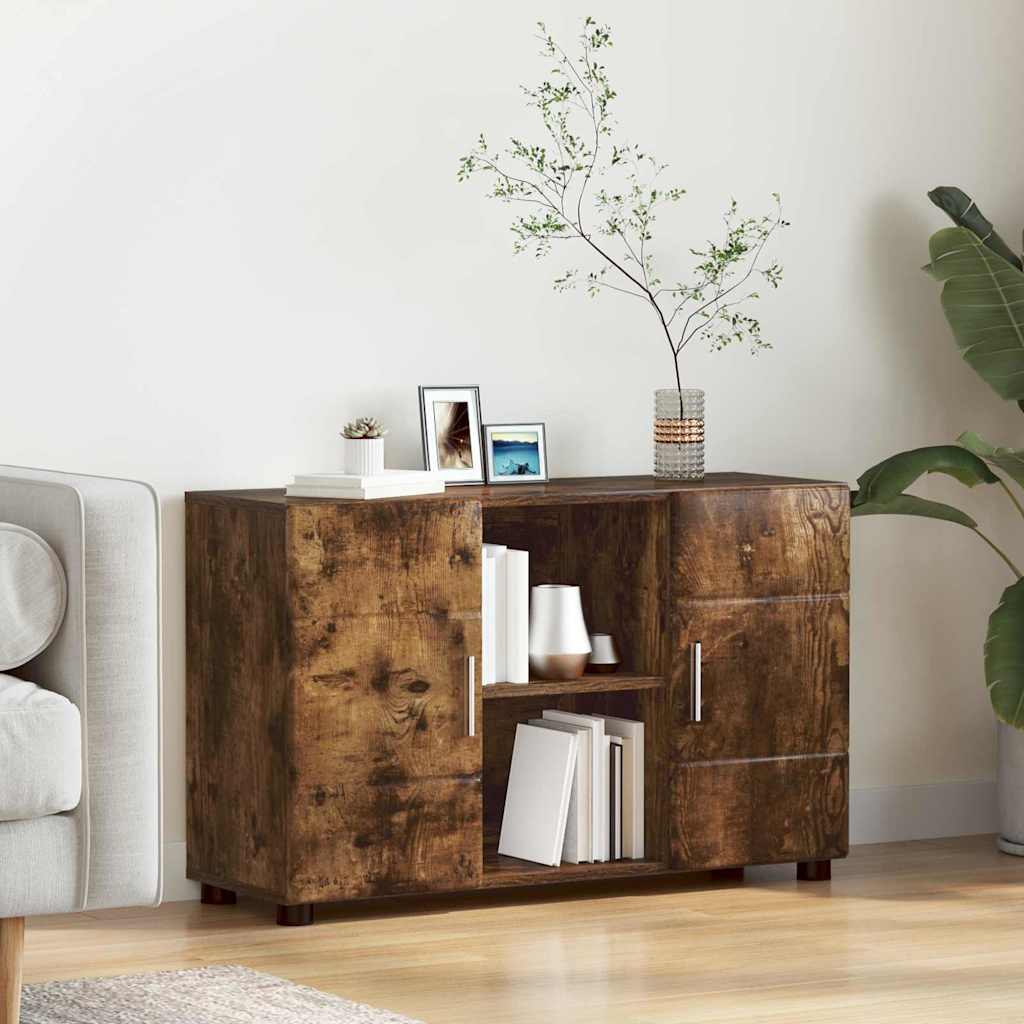 vidaXL Sideboard FLORIN 88.5 x 30.5 x 55.5 cm Smoked Oak 1
