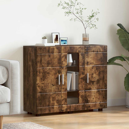 vidaXL TV Cabinet Set FLORIN 3 pcs 150 x 39 x 30 cm Smoked Oak