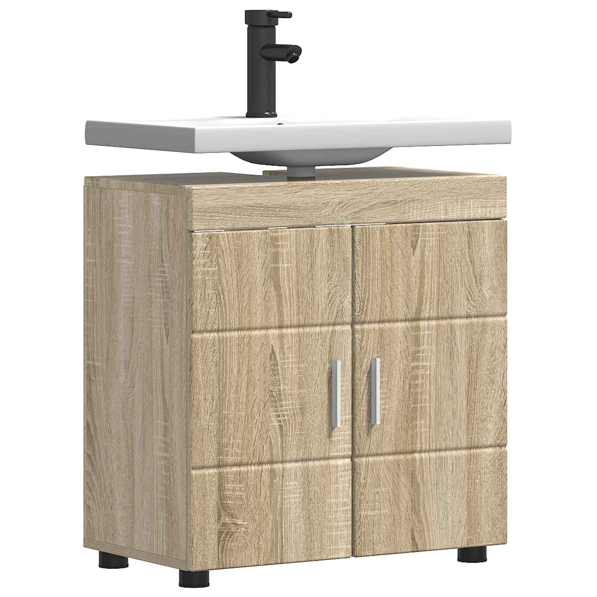 Bathroom Cabinet Set TULUM 60 x 34 x 63 cm Basin cabinet Sonoma oak