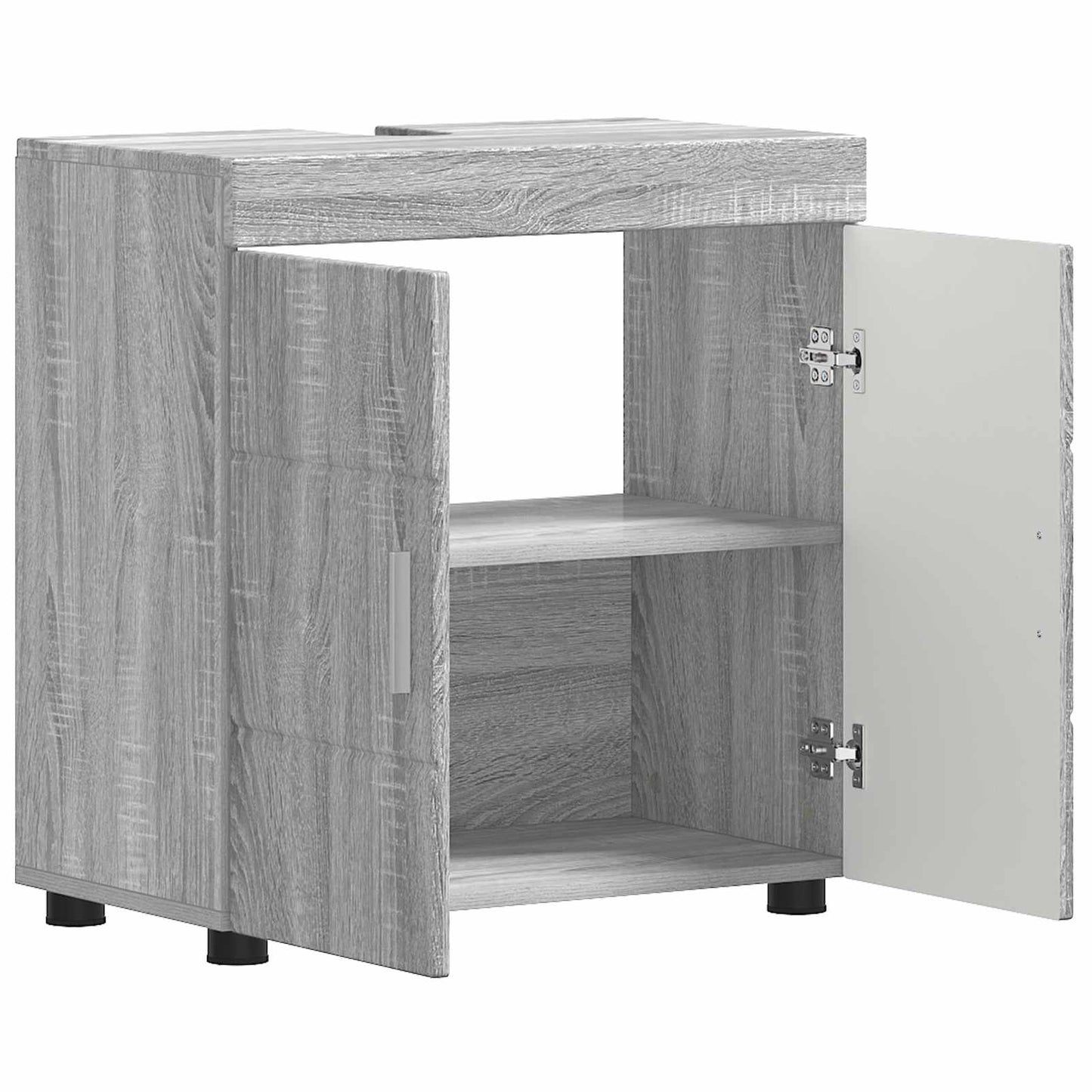 vidaXL Bathroom Cabinet Set TULUM Grey Sonoma 60 x 34 x 63 cm 5