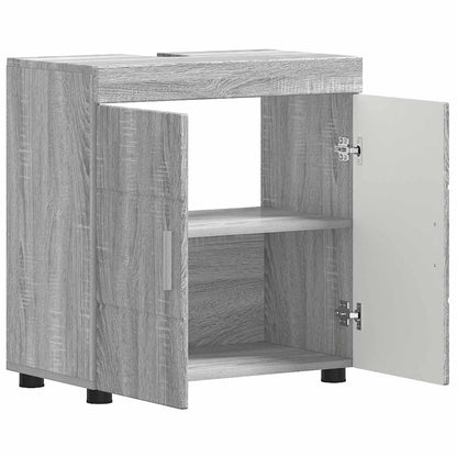 vidaXL Bathroom Cabinet Set TULUM Grey Sonoma 60 x 34 x 63 cm 5