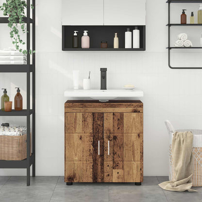 vidaXL Bathroom Cabinet Set TULUM Old Wood 60 x 34 x 63 cm 1
