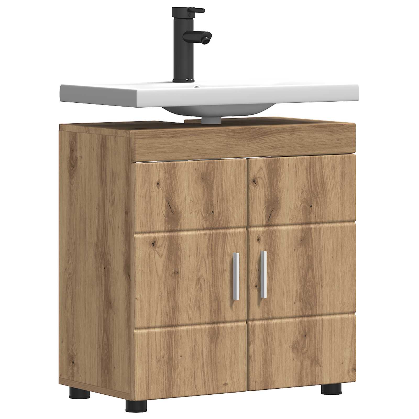vidaXL Bathroom Cabinet Set TULUM Artisan Oak 60 x 34 x 63 cm 3