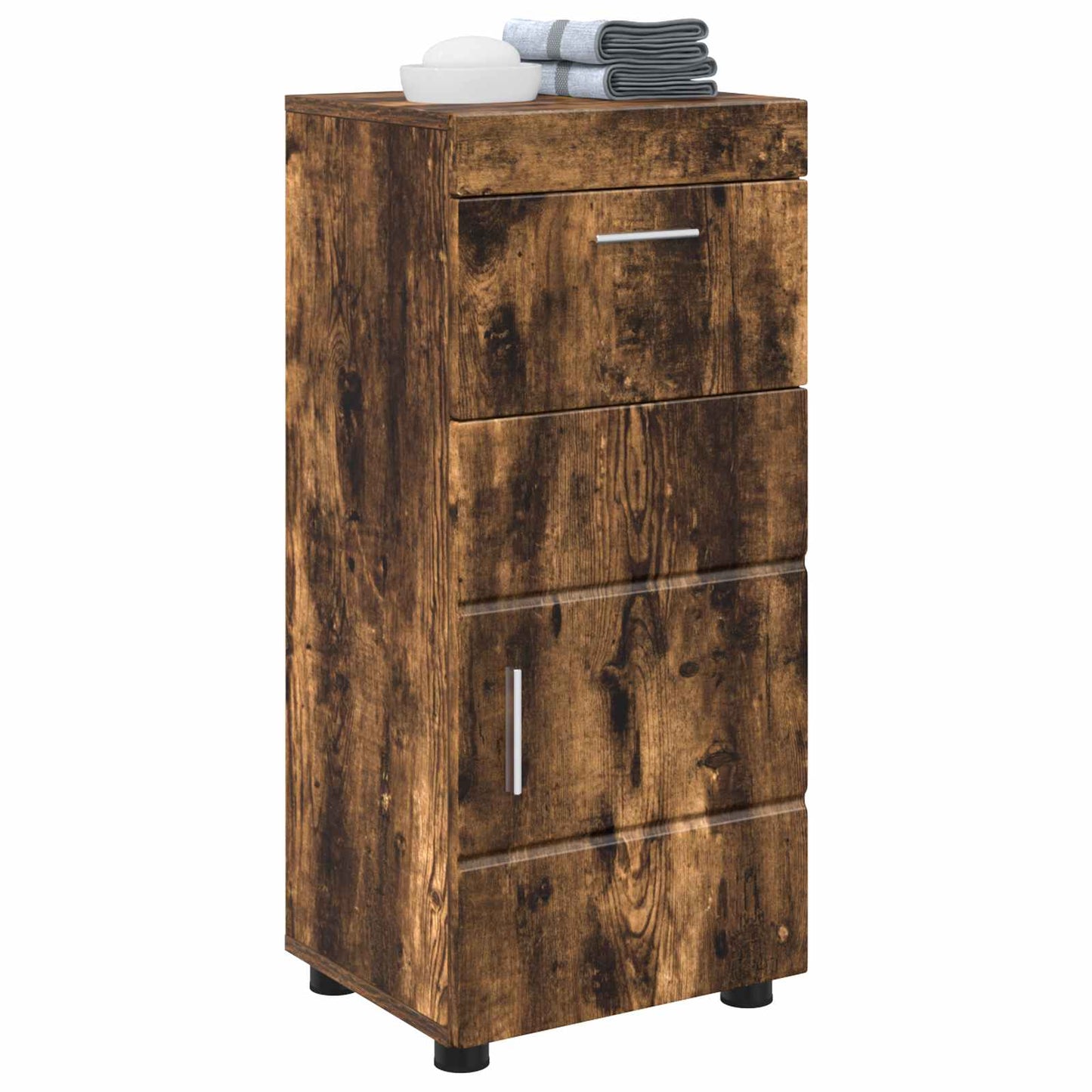 vidaXL Bathroom Cabinet Set TULUM Smoked Oak 37 x 31.5 x 82 cm 3