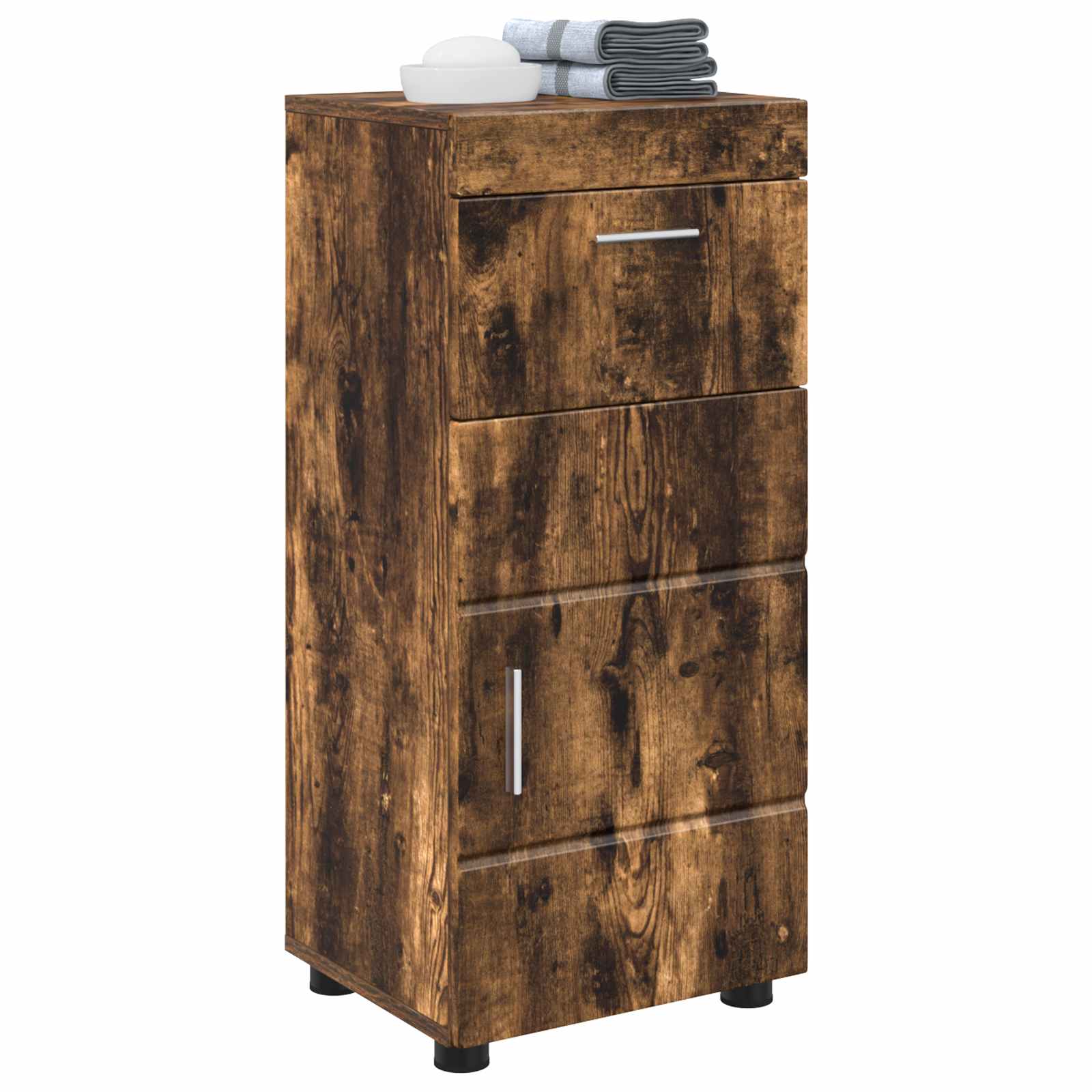 vidaXL Bathroom Cabinet Set TULUM Smoked Oak 37 x 31.5 x 82 cm 3