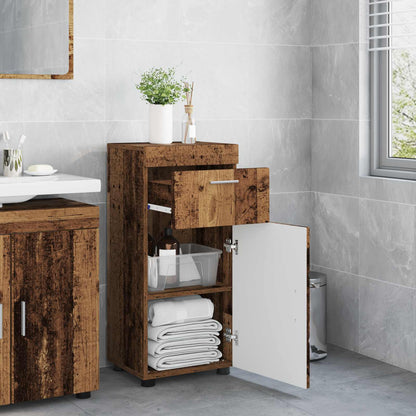 vidaXL Bathroom Cabinet Set TULUM Old Wood 37 x 31.5 x 82 cm 4