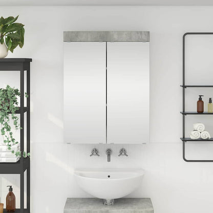 vidaXL Bathroom Mirror Cabinet TULUM Concrete Grey 60 x 16.5 x 78 cm 1