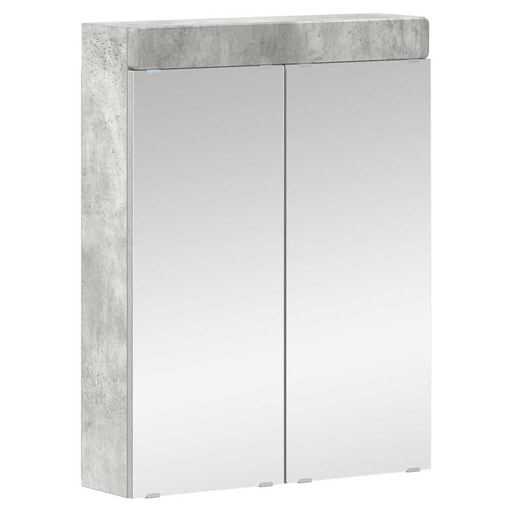 vidaXL Bathroom Mirror Cabinet TULUM Concrete Grey 60 x 16.5 x 78 cm 2