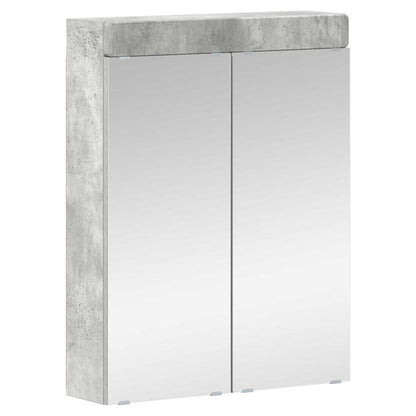 vidaXL Bathroom Mirror Cabinet TULUM Concrete Grey 60 x 16.5 x 78 cm 2
