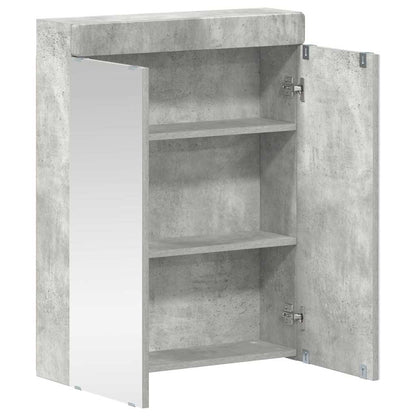 vidaXL Bathroom Mirror Cabinet TULUM Concrete Grey 60 x 16.5 x 78 cm 5