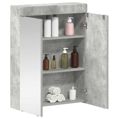 vidaXL Bathroom Mirror Cabinet TULUM Concrete Grey 60 x 16.5 x 78 cm 3