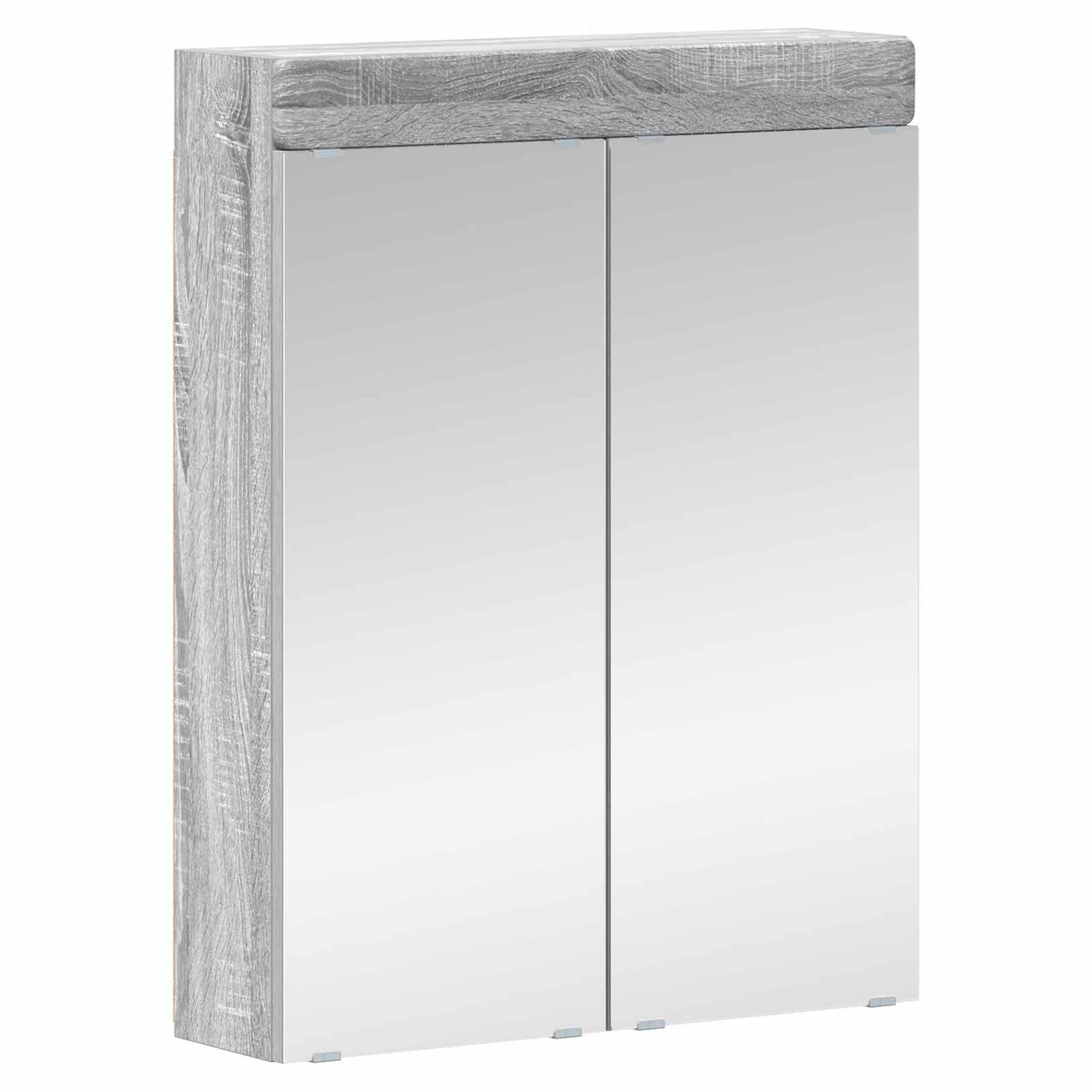 vidaXL Bathroom Mirror Cabinet TULUM Grey Sonoma 60 x 16.5 x 78 cm 2