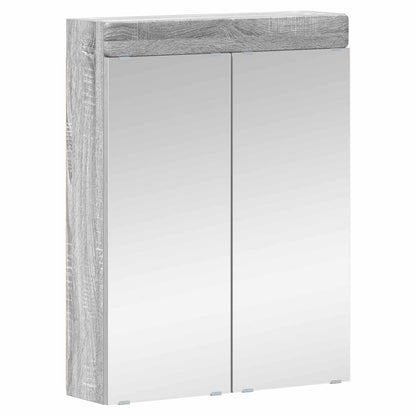 vidaXL Bathroom Mirror Cabinet TULUM Grey Sonoma 60 x 16.5 x 78 cm 2