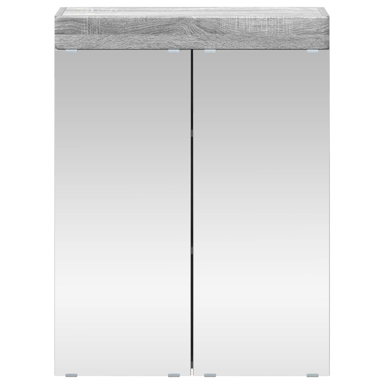 vidaXL Bathroom Mirror Cabinet TULUM Grey Sonoma 60 x 16.5 x 78 cm 6