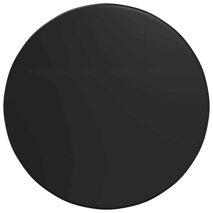vidaXL Table Top Ø 70 x 1.5 cm Round Engineered Wood Black 2