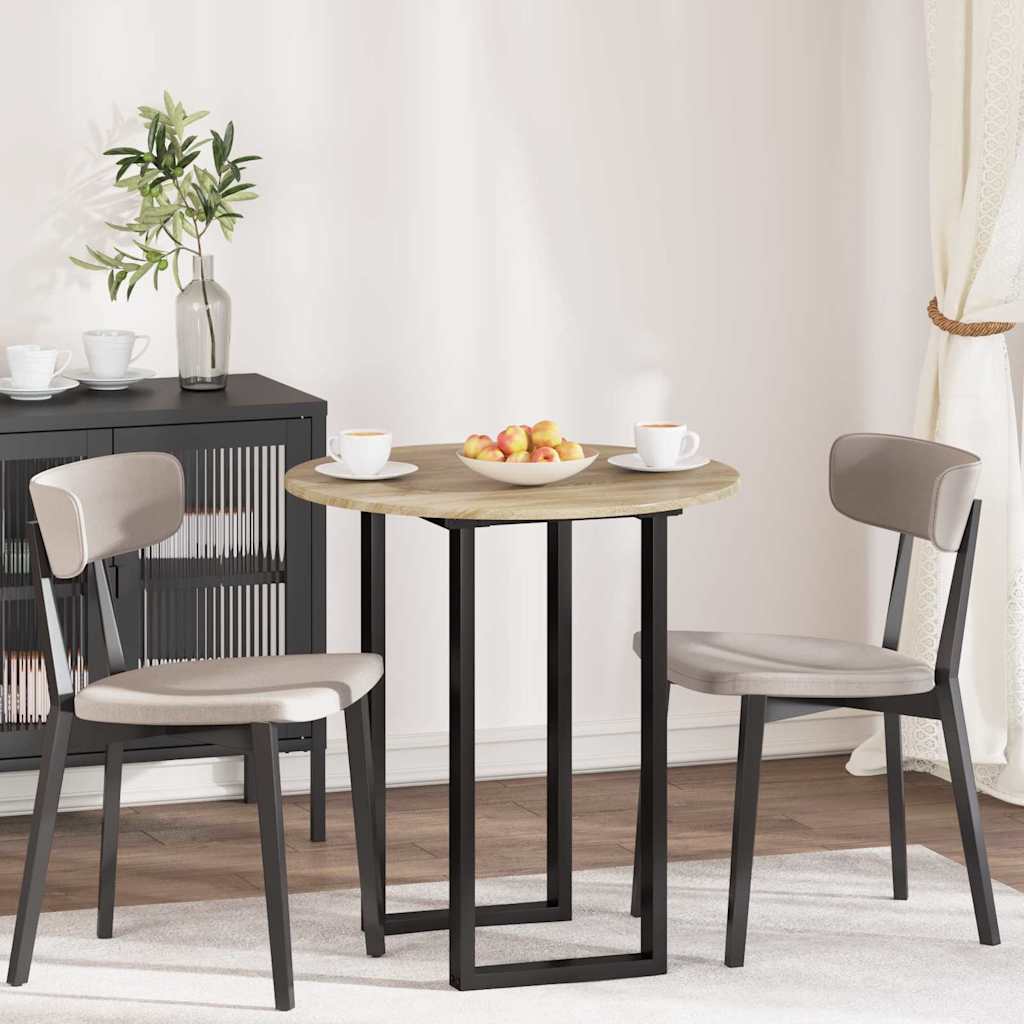 vidaXL Table Top Ø 70 x 1.5 cm Round Engineered Wood Sonoma Oak 1