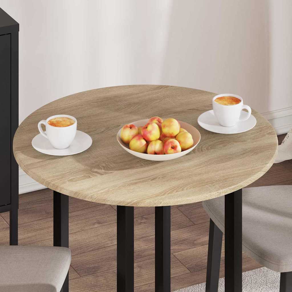 vidaXL Table Top Ø 70 x 1.5 cm Round Engineered Wood Sonoma Oak 4