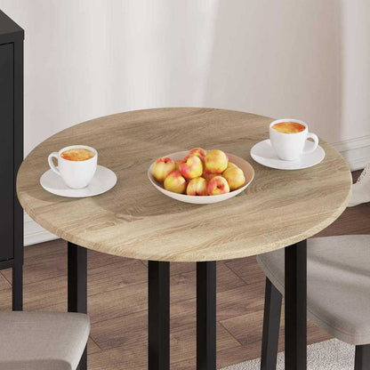 vidaXL Table Top Ø 70 x 1.5 cm Round Engineered Wood Sonoma Oak 4