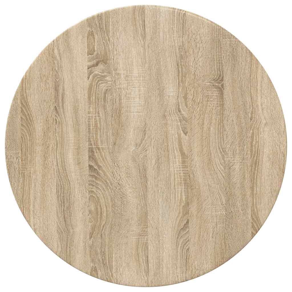 vidaXL Table Top Ø 70 x 1.5 cm Round Engineered Wood Sonoma Oak 2