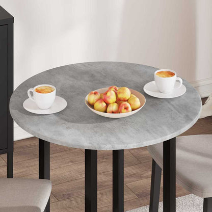 vidaXL Table Top Ø 70 x 1.5 cm Round Engineered Wood Concrete Grey 4