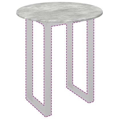vidaXL Table Top Ø 70 x 1.5 cm Round Engineered Wood Concrete Grey 3