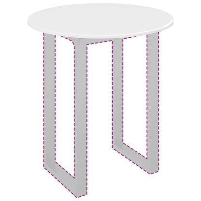 vidaXL Table Top Ø 70 x 1.5 cm Round Engineered Wood High Gloss White 3