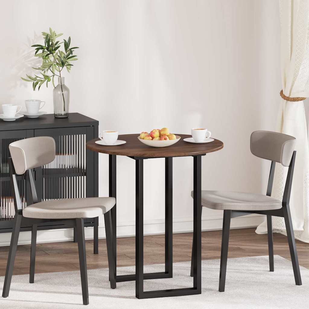 vidaXL Table Top Ø 70 x 1.5 cm Round Engineered Wood Brown Oak 1