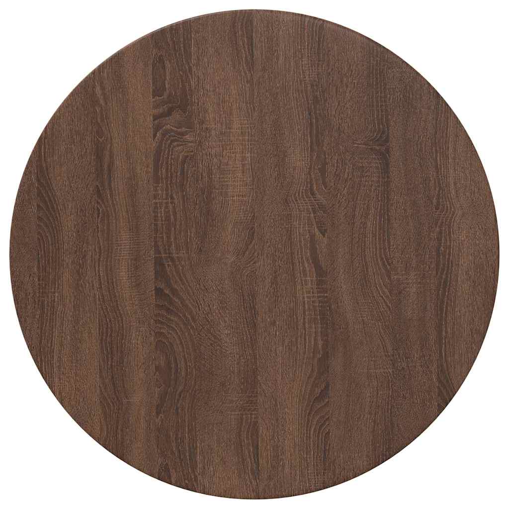 vidaXL Table Top Ø 70 x 1.5 cm Round Engineered Wood Brown Oak 2