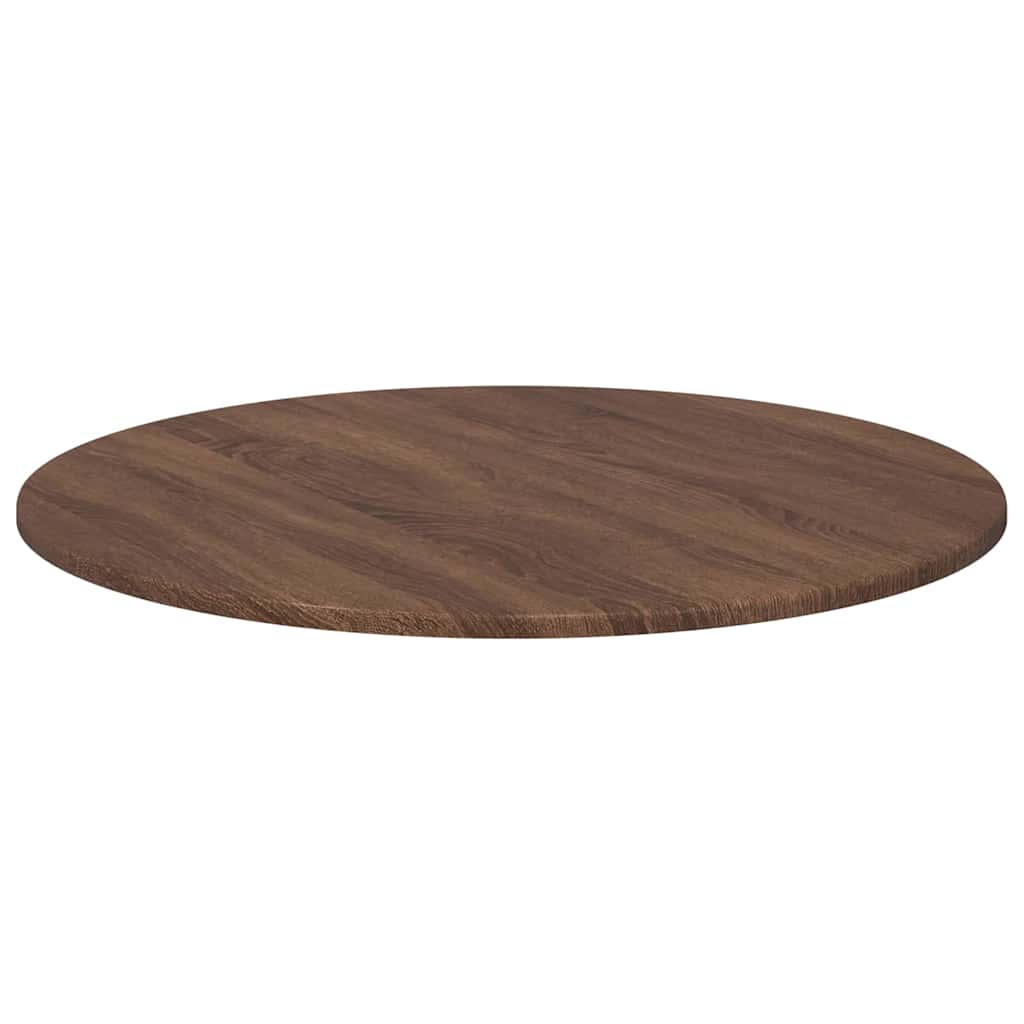 vidaXL Table Top Ø 70 x 1.5 cm Round Engineered Wood Brown Oak 5