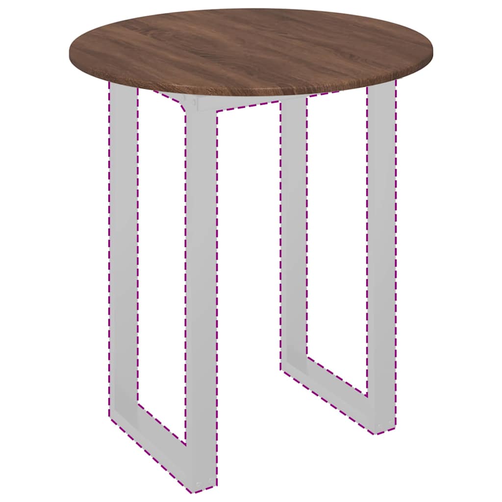 vidaXL Table Top Ø 70 x 1.5 cm Round Engineered Wood Brown Oak 3