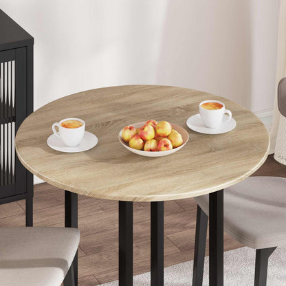 vidaXL Table Top Ø 80 x 1.5 cm Round Engineered Wood Sonoma Oak 4