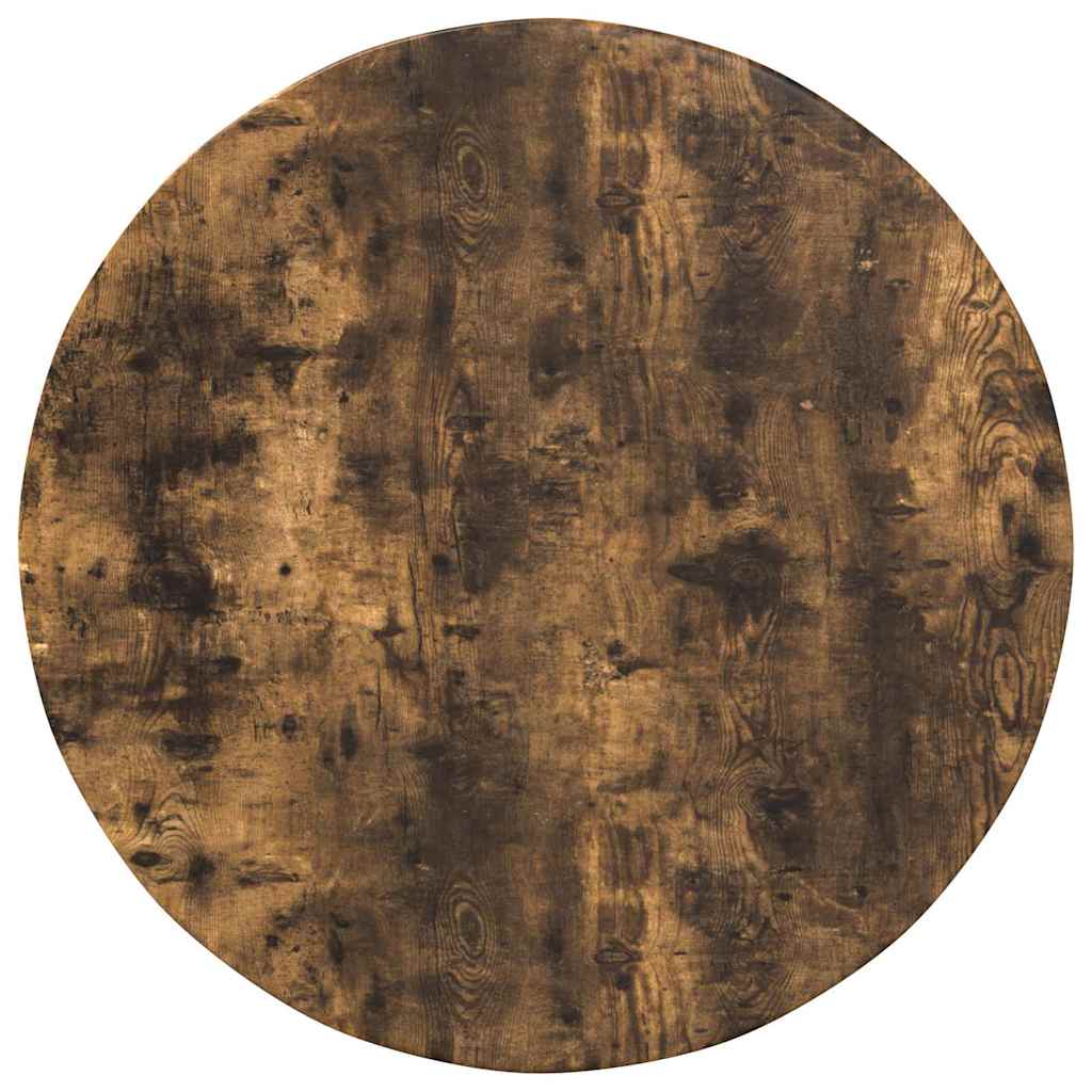 vidaXL Table Top Ø 80 x 1.5 cm Round Engineered Wood Smoked Oak 2