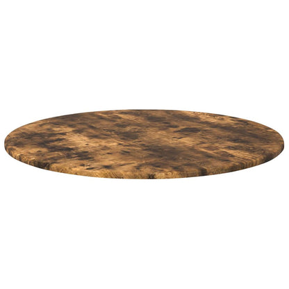vidaXL Table Top Ø 80 x 1.5 cm Round Engineered Wood Smoked Oak 5