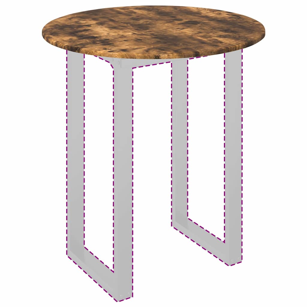 Table Top Ø 80 x 1.5 cm Round Engineered Wood Width 80 cm Smoked oak
