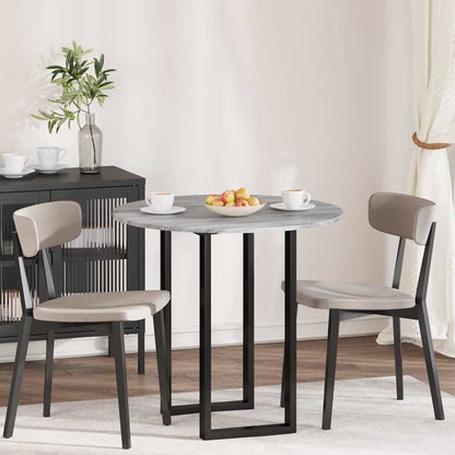 vidaXL Table Top Ø 80 x 1.5 cm Round Engineered Wood Grey Sonoma 1