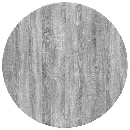 vidaXL Table Top Ø 80 x 1.5 cm Round Engineered Wood Grey Sonoma 2
