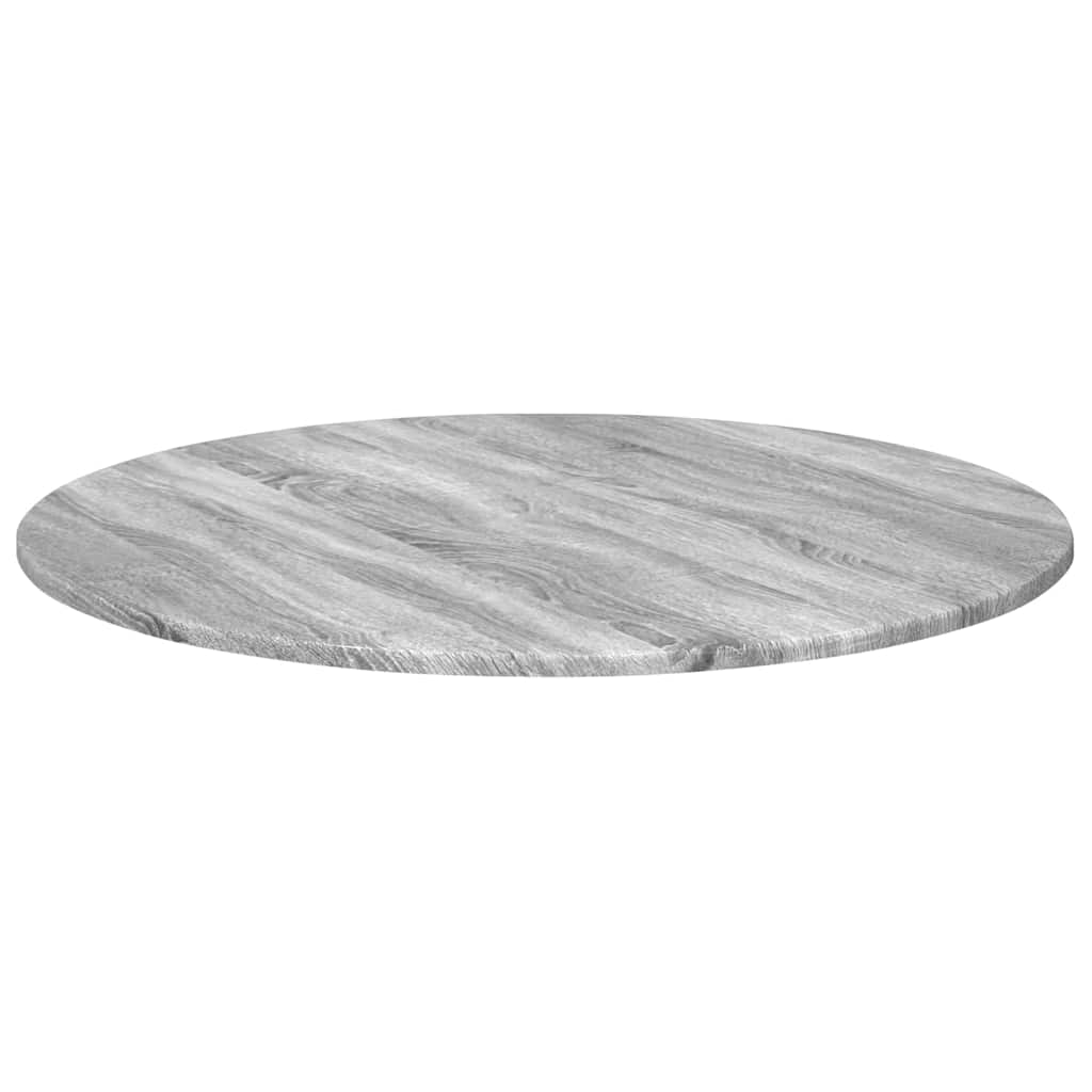vidaXL Table Top Ø 80 x 1.5 cm Round Engineered Wood Grey Sonoma 5