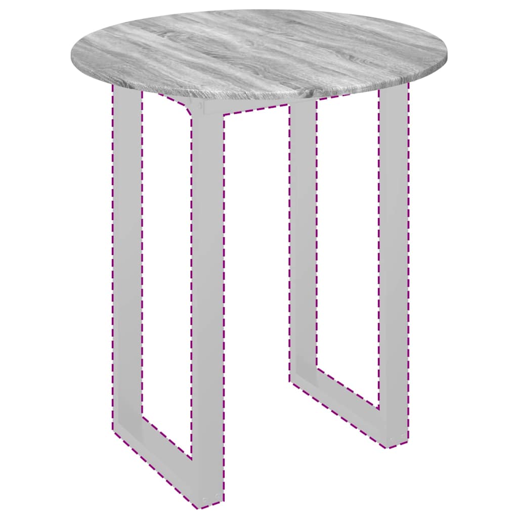 vidaXL Table Top Ø 80 x 1.5 cm Round Engineered Wood Grey Sonoma 3