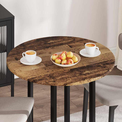 vidaXL Table Top Ø 80 x 1.5 cm Round Engineered Wood Old Wood 4
