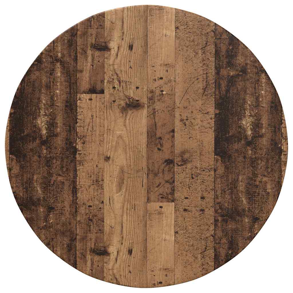 vidaXL Table Top Ø 80 x 1.5 cm Round Engineered Wood Old Wood 2