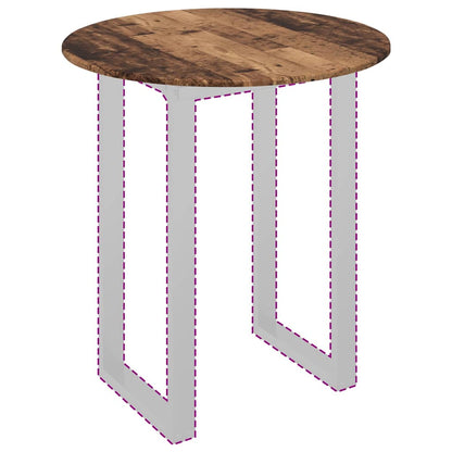 vidaXL Table Top Ø 80 x 1.5 cm Round Engineered Wood Old Wood 3