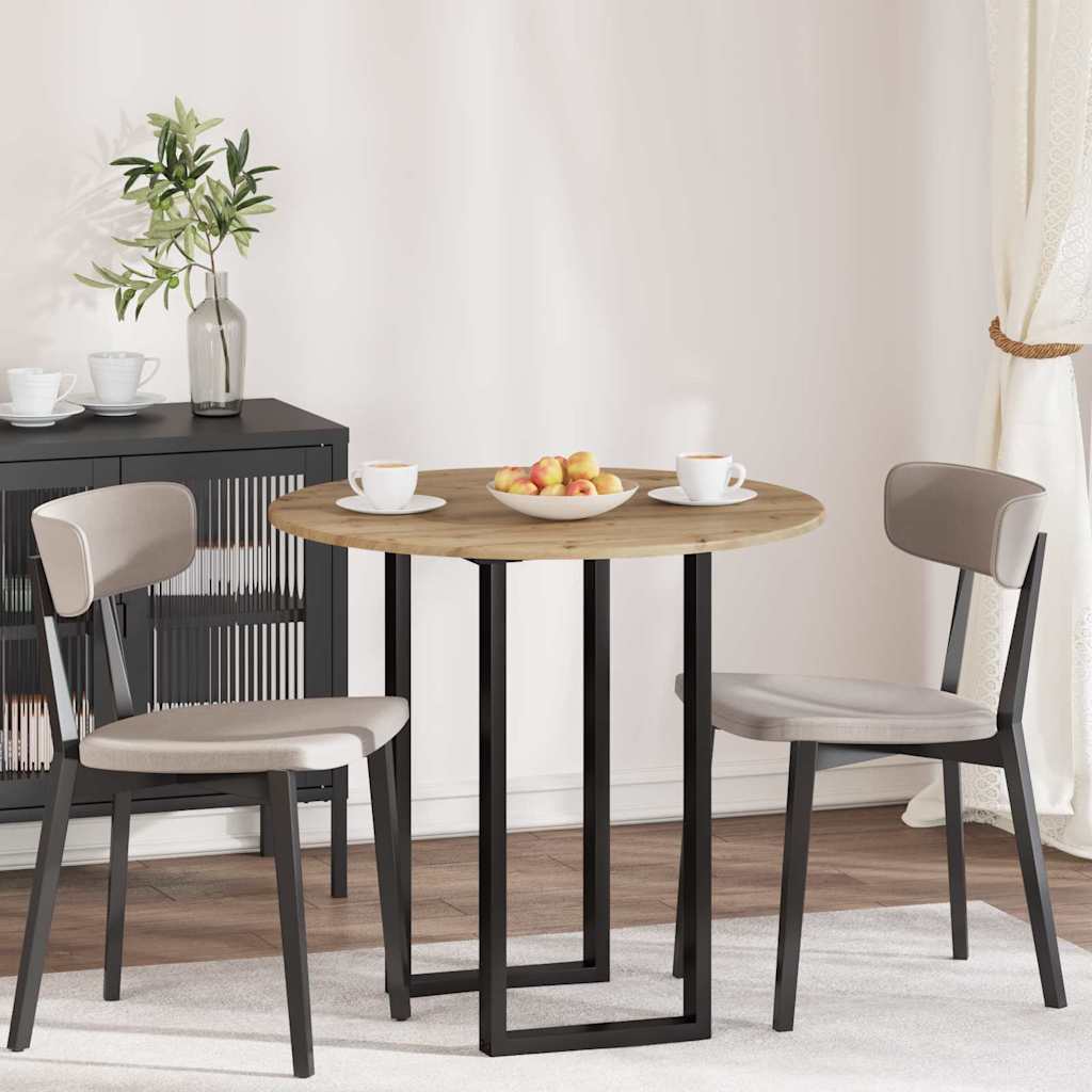 vidaXL Table Top Ø 80 x 1.5 cm Round Engineered Wood Artisan Oak 1