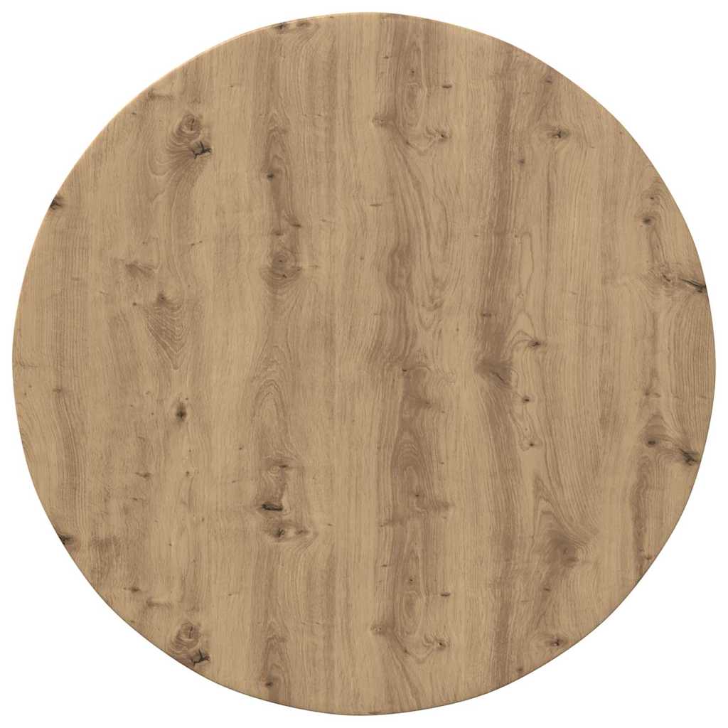 vidaXL Table Top Ø 80 x 1.5 cm Round Engineered Wood Artisan Oak 2